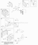 Air Cleaner Exhaust System Diagram and Parts List for  Briggs and Stratton Engine